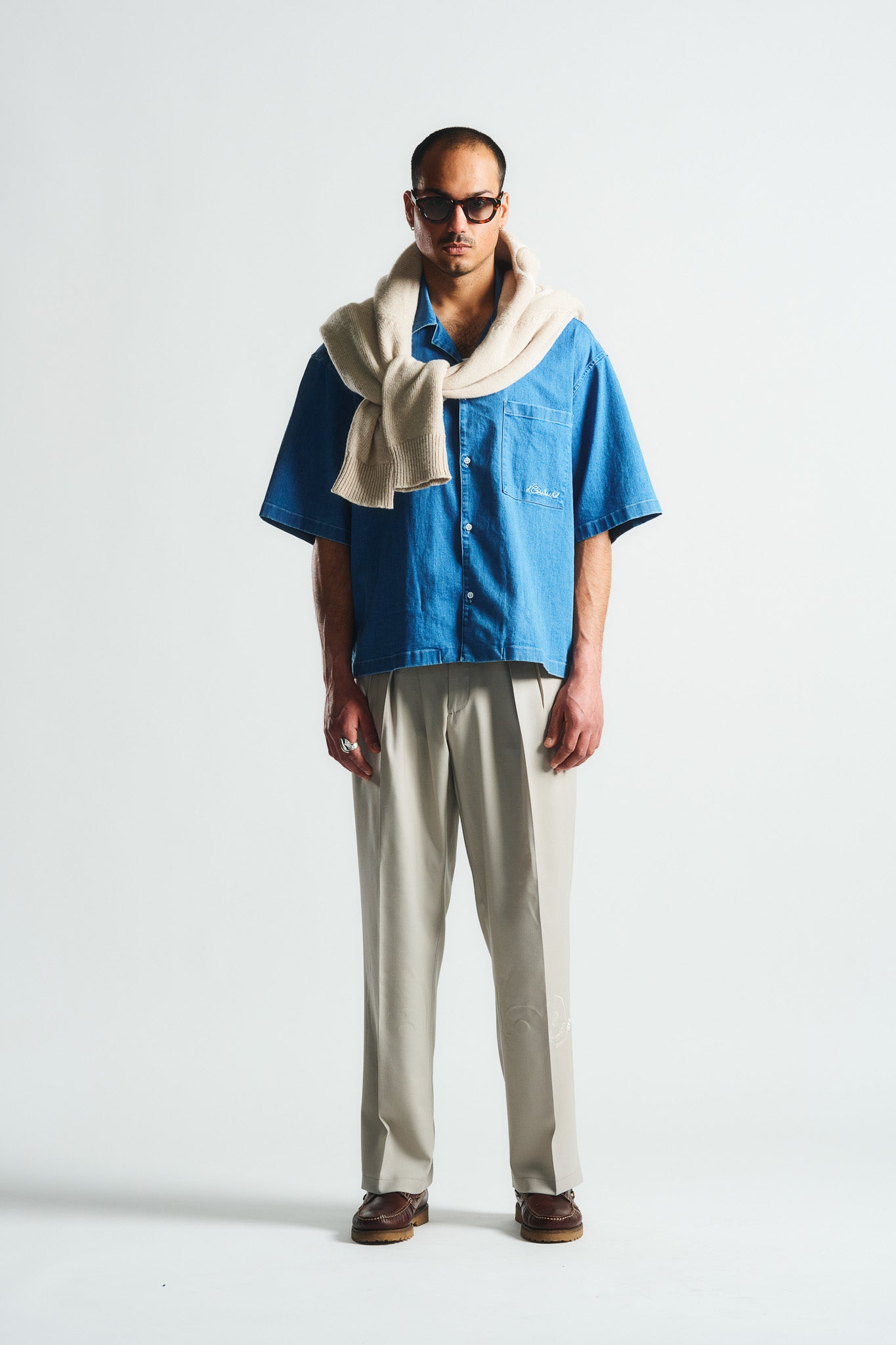 Denim Short Sleeve Shirt