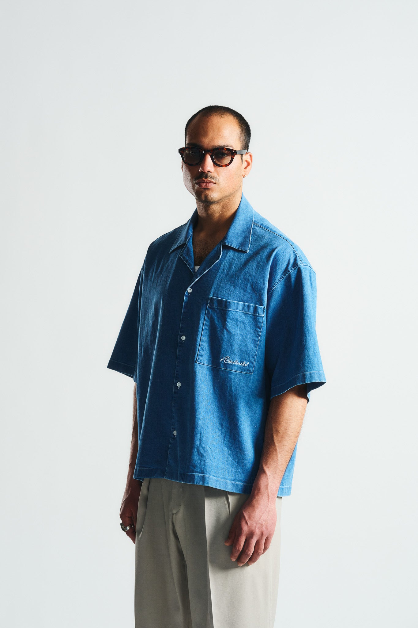 Denim Short Sleeve Shirt