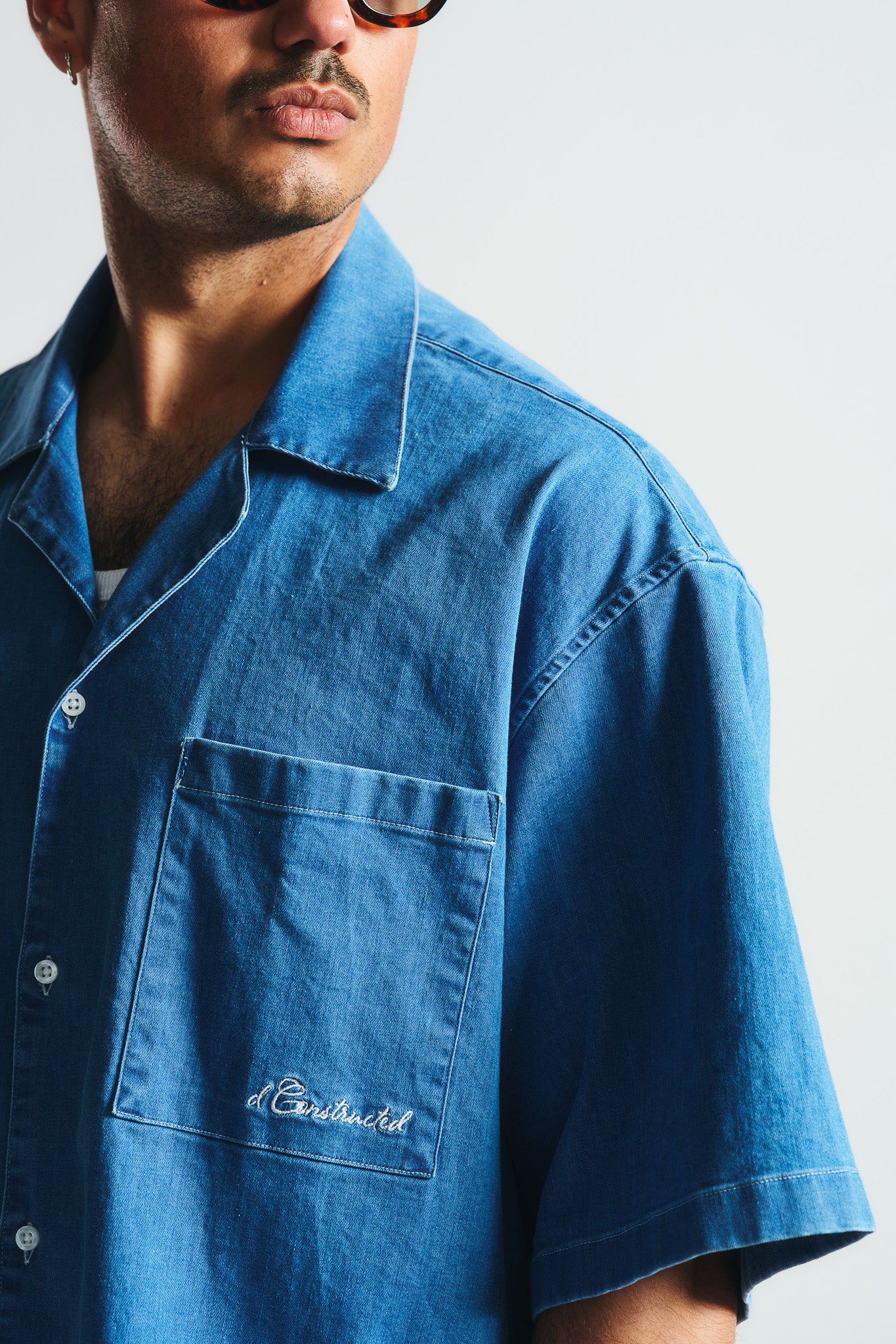 Denim Short Sleeve Shirt