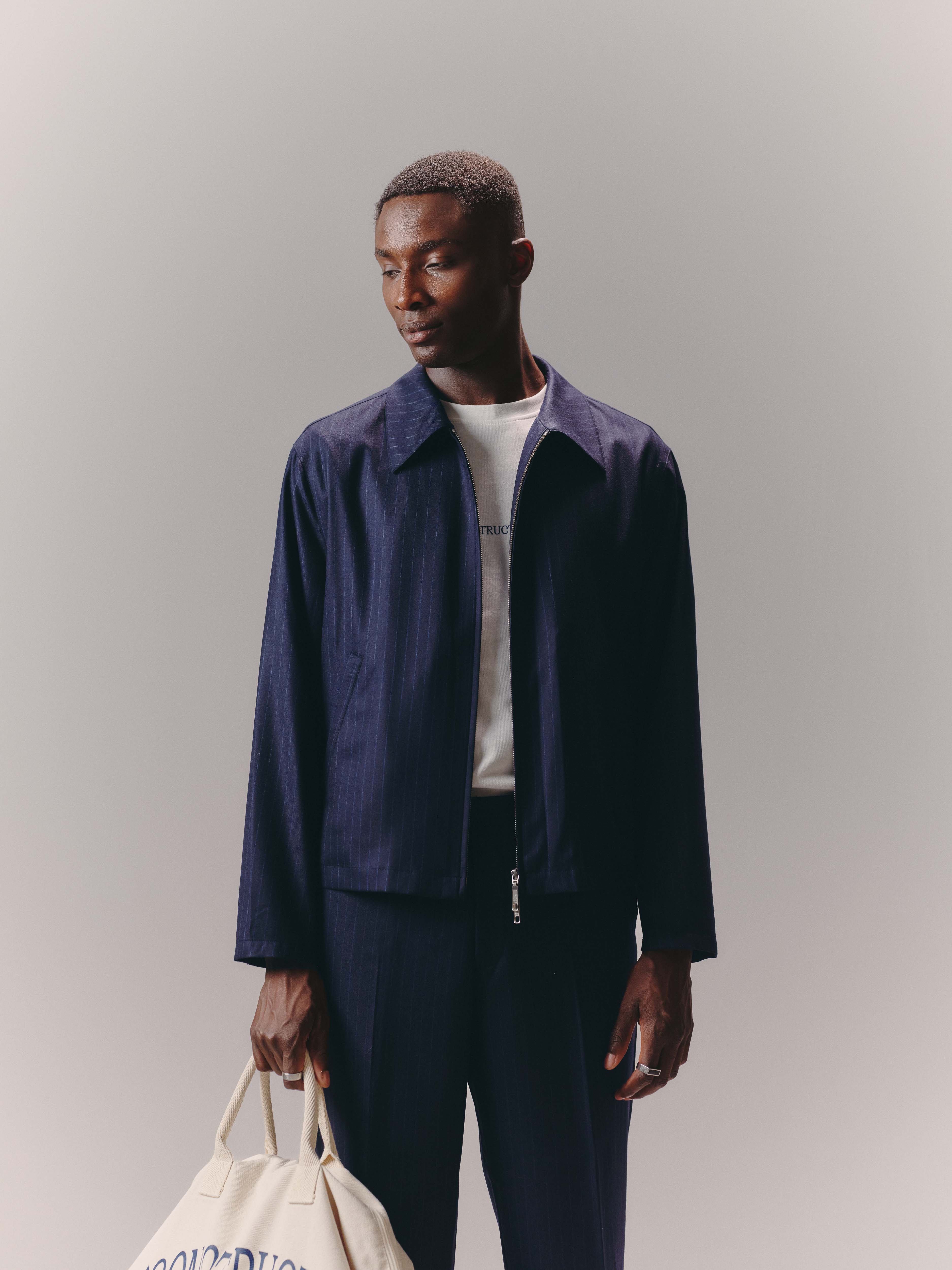 Pinstripe Flight Jacket