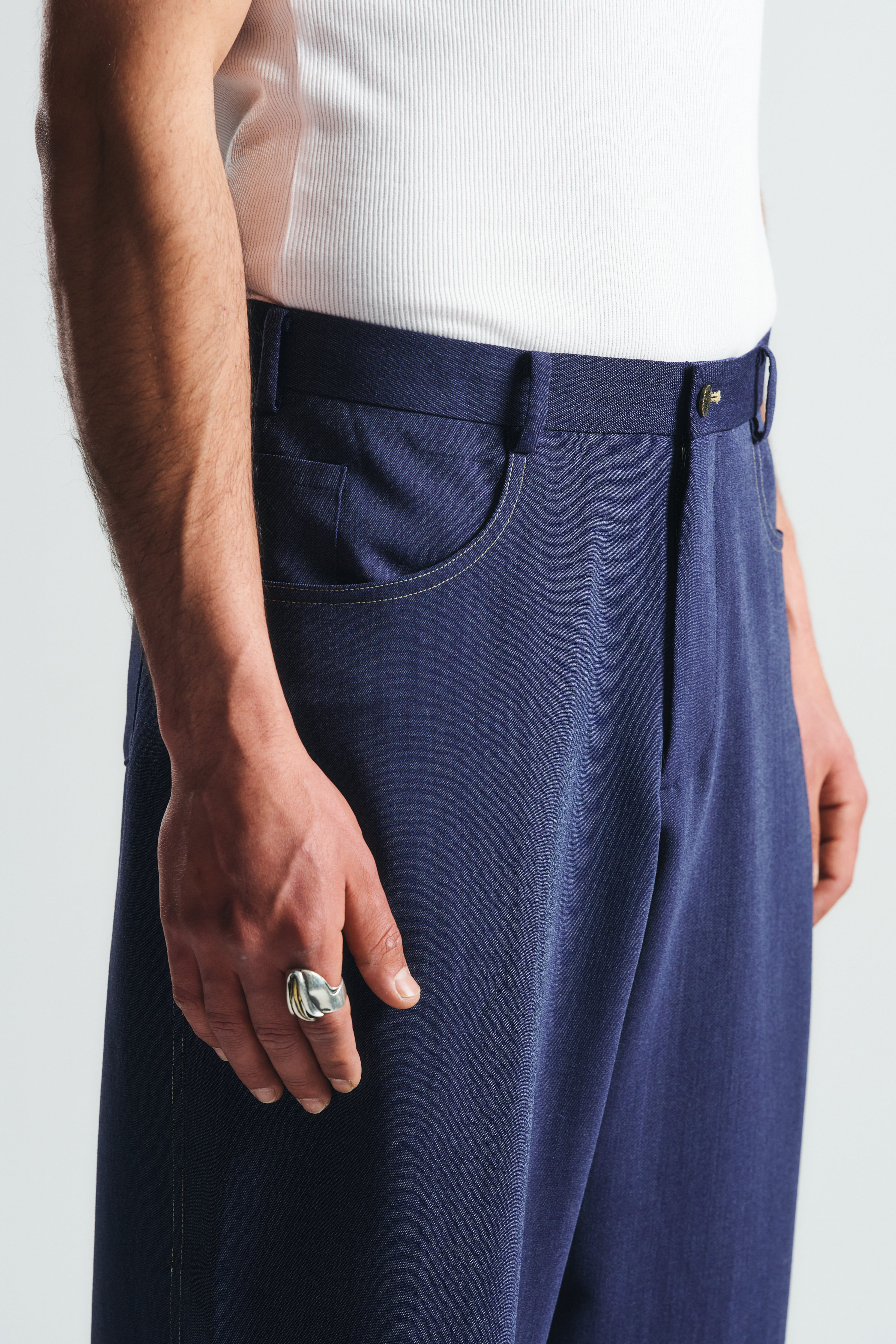 Denim Oversized Trouser
