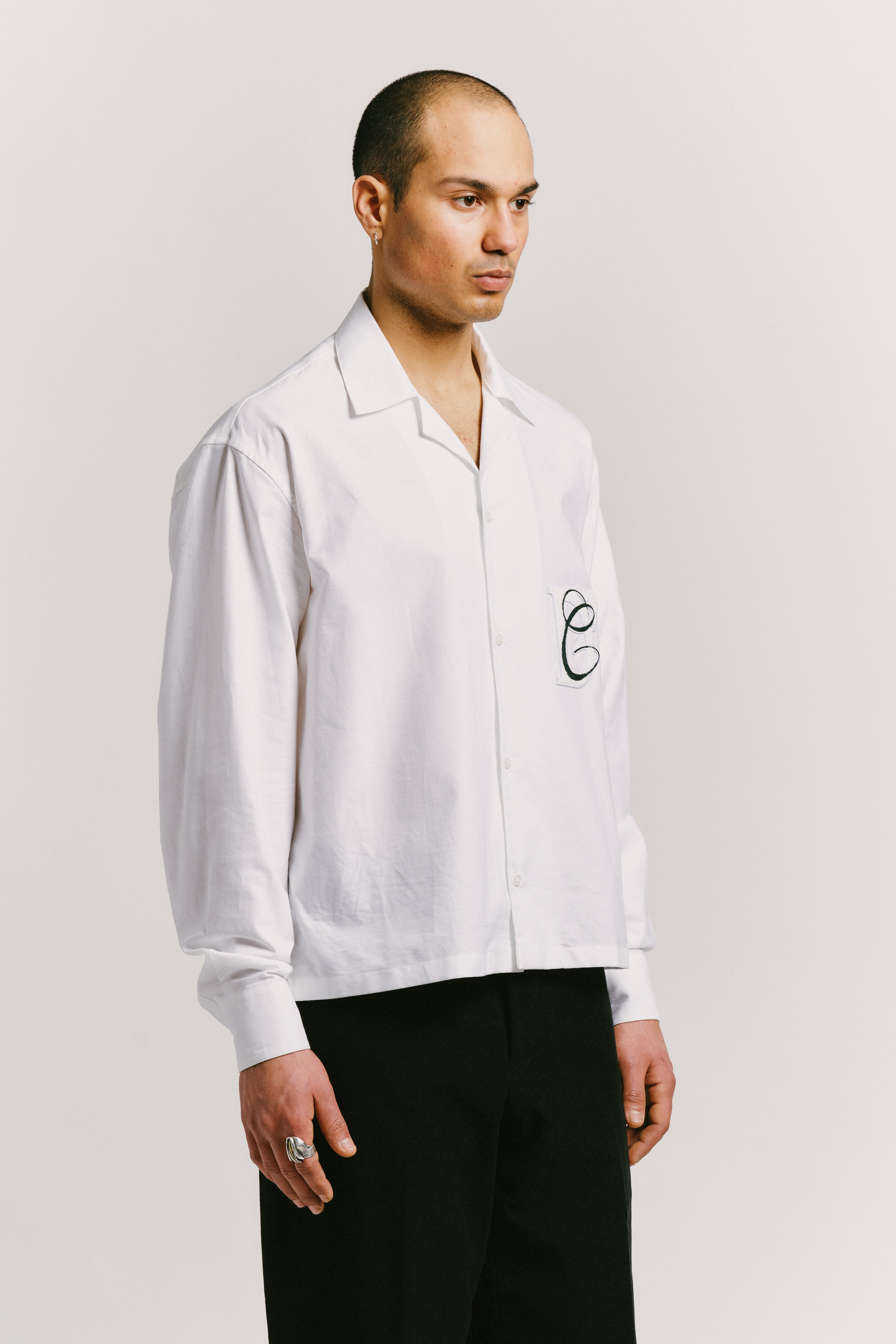 Patched Camp Collar Shirt